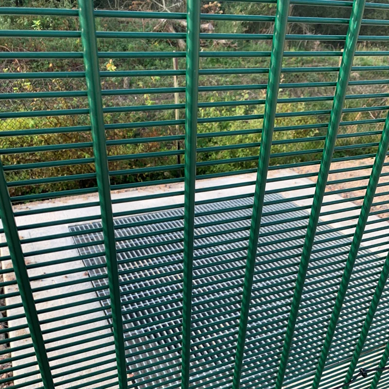 Close-up detail of CANFEN welded security mesh fencing used for anti-climb perimeter protection in Canada
