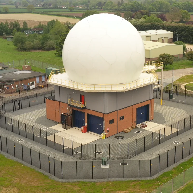 High-security perimeter fencing installed around a radar and critical infrastructure facility in Canada