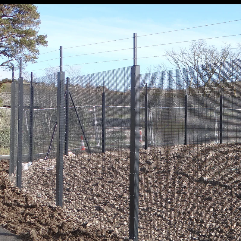 CANFEN high-security mesh fencing with perimeter detection wiring installed at a secure facility in Canada